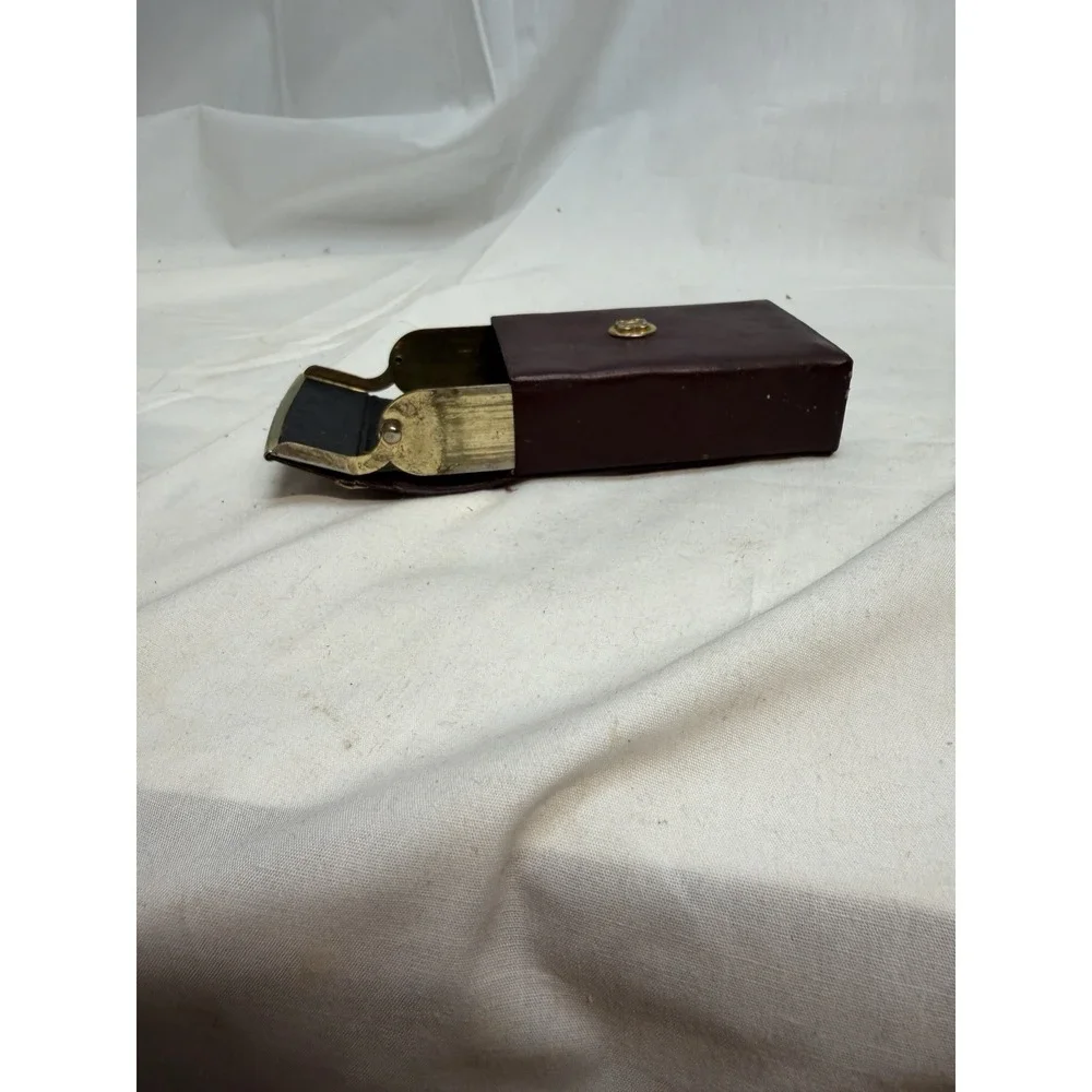 Vintage-BOSCA Elevator Lift Cigarette Leather Case with Logo -
